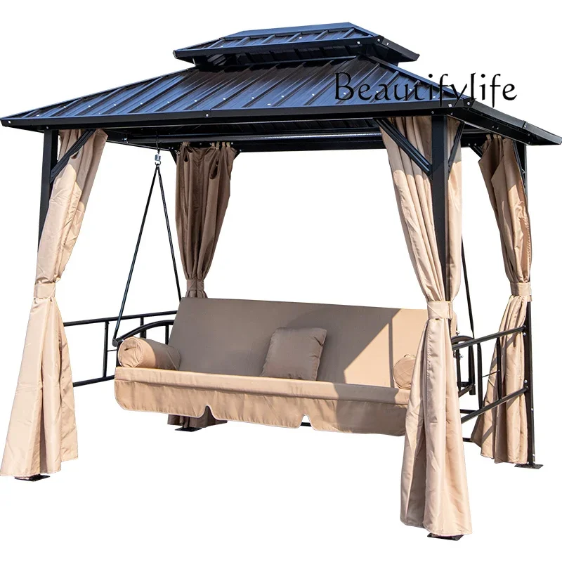 

Outdoor swing courtyard ceiling double rocking chair garden balcony bed fashion creative new