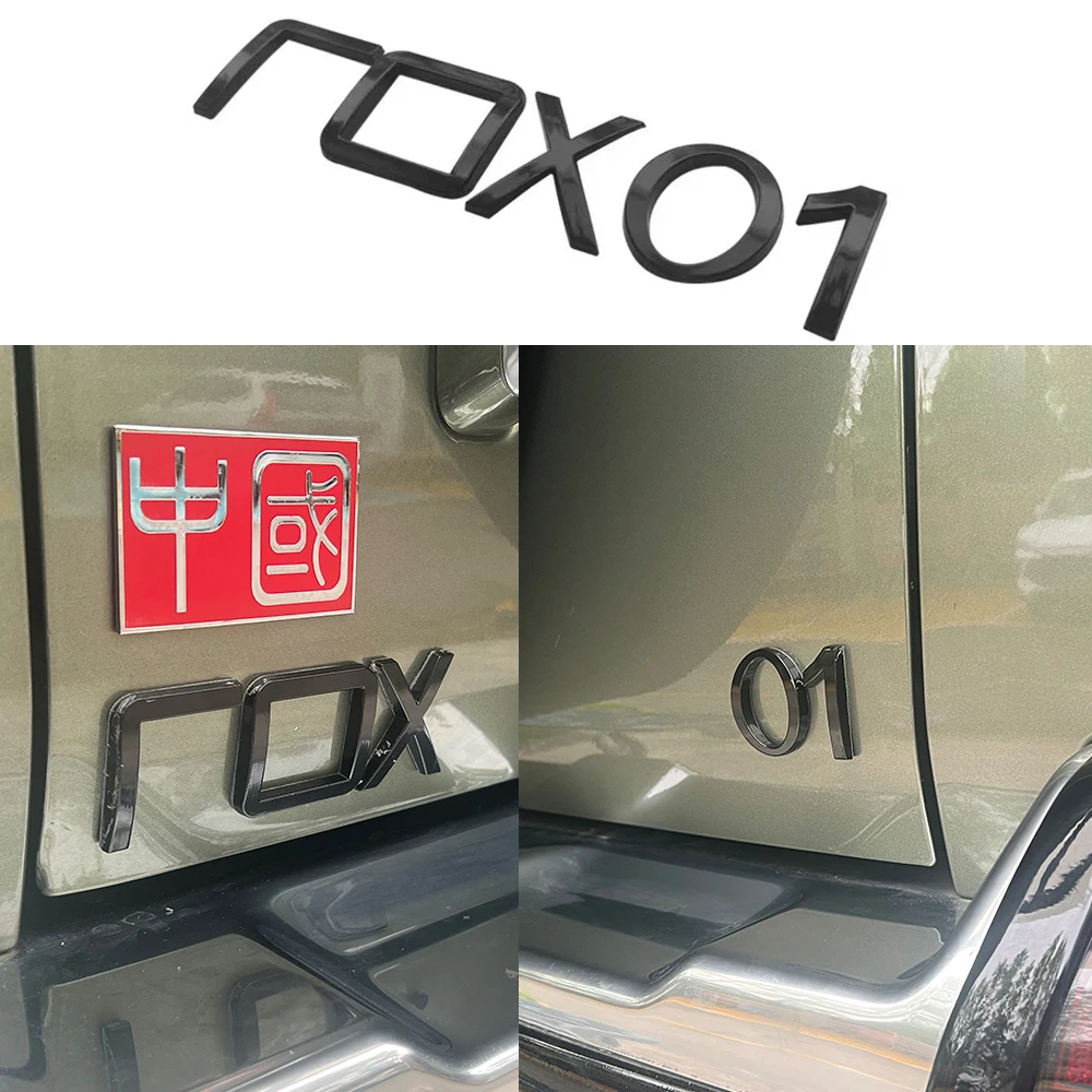 

Логотип ROX 01, черненый логотип автомобиля, задняя дверь, буквенная этикетка, внешняя модификация, наклейка для BAIC Jishi Polestone 01 Rox 01