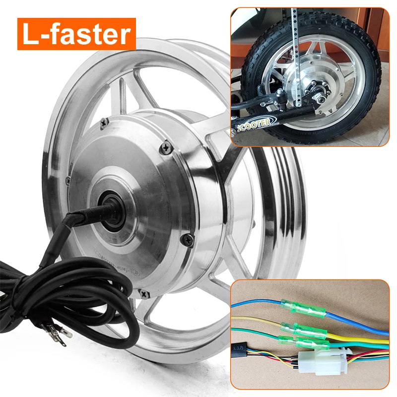 DIY 250W 12 Inch Electric Bike Brushless Front Direct Hub Motor Wheels Kit with Controller Throttle