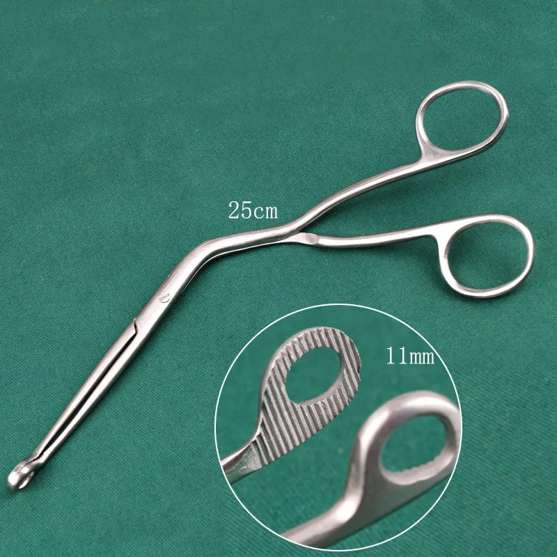 Medical surgical instruments fish bone spur laryngeal forceps Throat foreign body forceps indirect features oral, nasal and lary