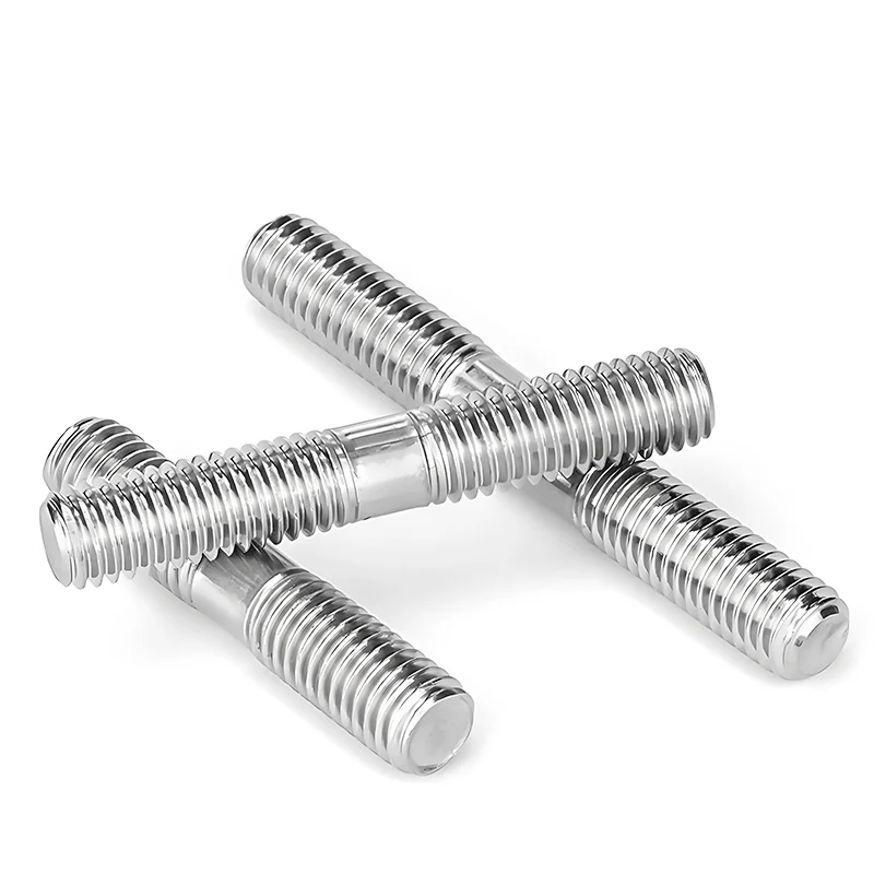 Double End Thread Rod 304 Stainless Steel Double End Bolts Stud Bolt Tooth Stick Dual Head Threaded Bar M3 M4 M5 M6 M8 M10M12M16