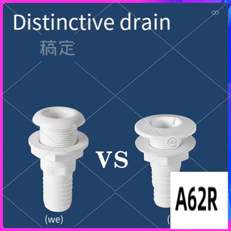 

R2-Морский соединитель сквозного корпуса лодки для шланга 5/8, 3/4, 1 дюйм, трюмный насос для слива лодки, сантехнические фитинги, простые в использовании, белые