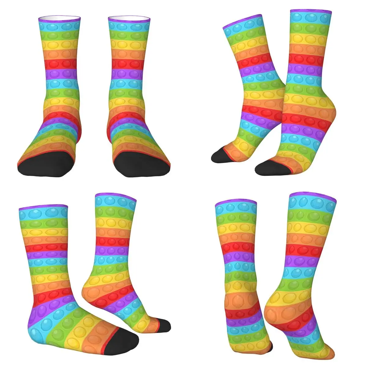 Premium Vector Pop It Seamless Pattern Socks Harajuku Sweat Absorbing Stockings All Season Long Socks for Unisex