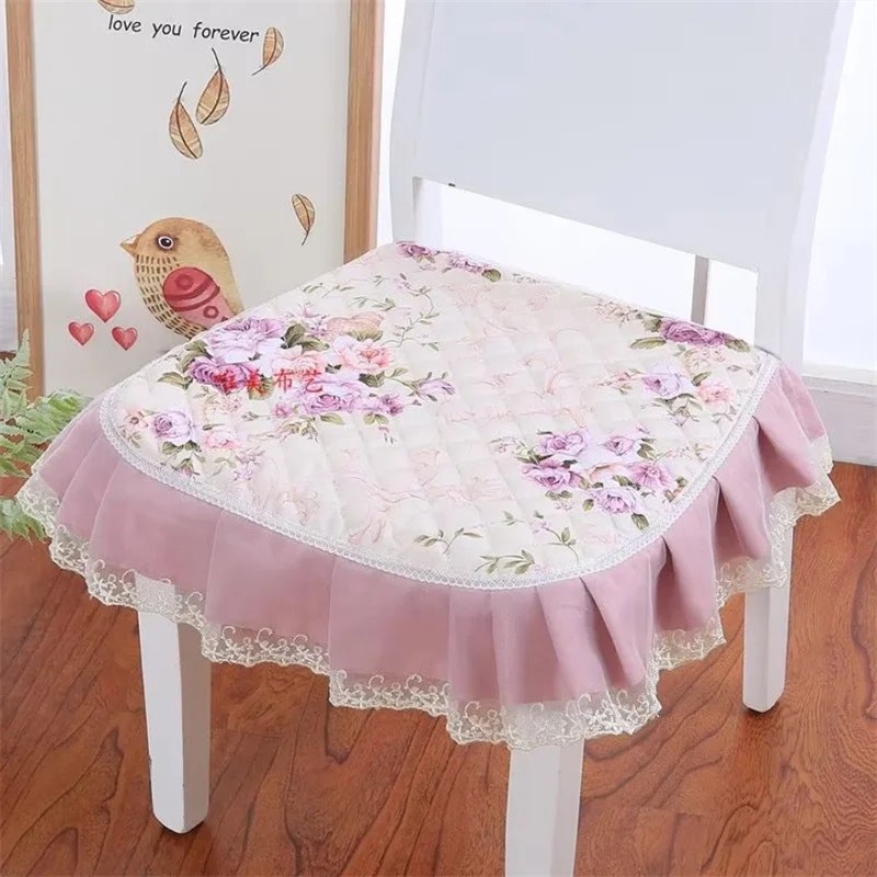 Pastoral Style Flower Printed Pattern Home Cushion Living Room Universal Dining Chair Pads European Decoration Chair Cushion