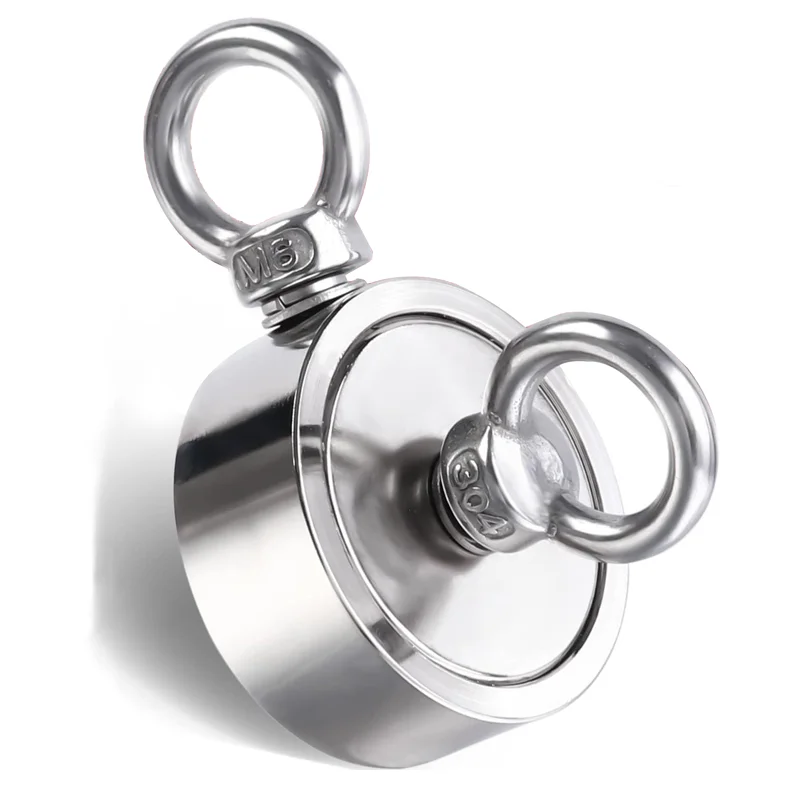 Double Sided Neodymium Fishing Magnet, Strong Pulling Force, Super Strong Fishing Magnet, Perfect for Retrieving in River