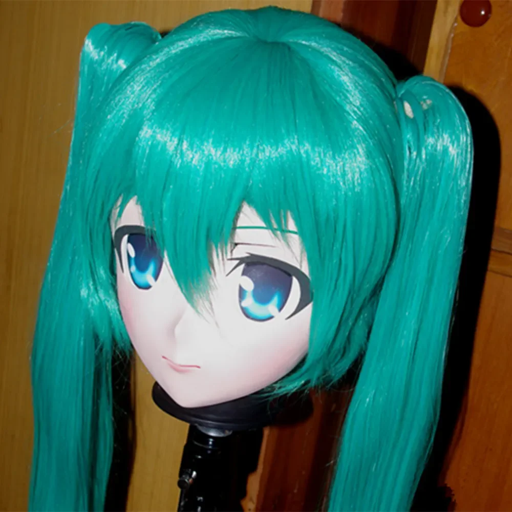 Full Head Female Face Anime Mask Cosplay Kigurumi Zentai Suit Crossdresser Kigurumi Masks Skin Halloween Fetish