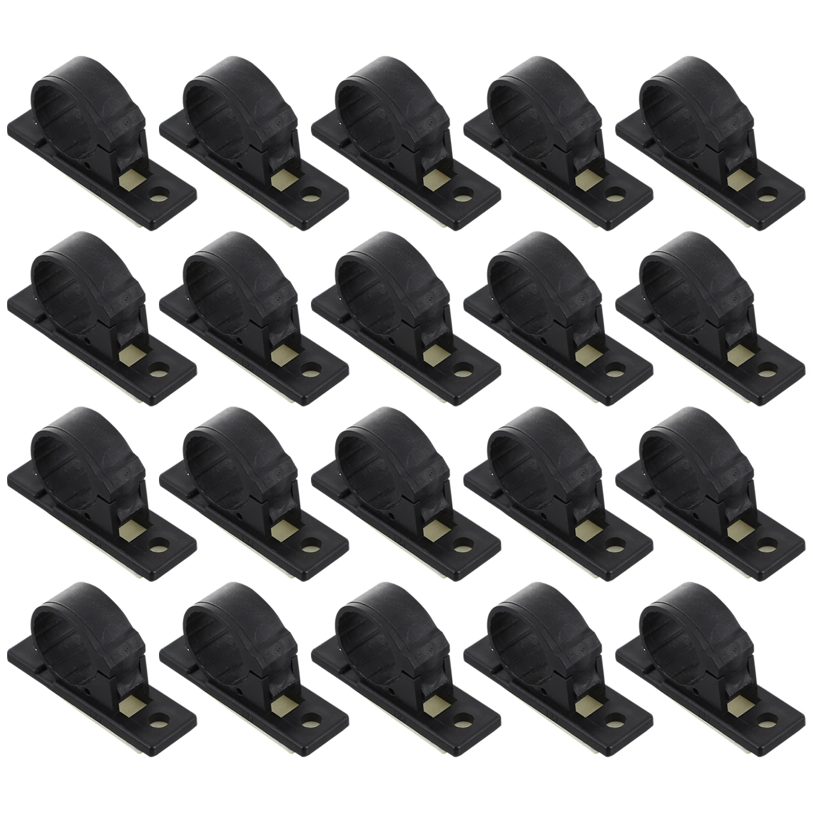 

20 Pcs Back Glue Wire Clip Self-adhesive Cable Clips Cord Management Electric Clamp Organizer Plastic Home