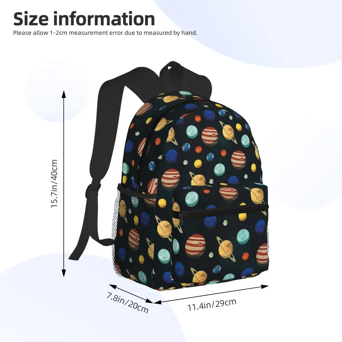 Solar System Space Planets Universe Student Backpack School Bag Hiking Travel Daypack for Men Women Bookbag Shoulder Bags