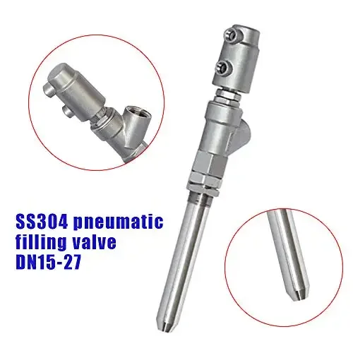 Imagem -05 - Anti-gotejamento Válvula Pneumática Anti-drop Cabeça de Enchimento do Bocal Máquina de Enchimento Válvula de Saída para Água Bebida Molho de Soja