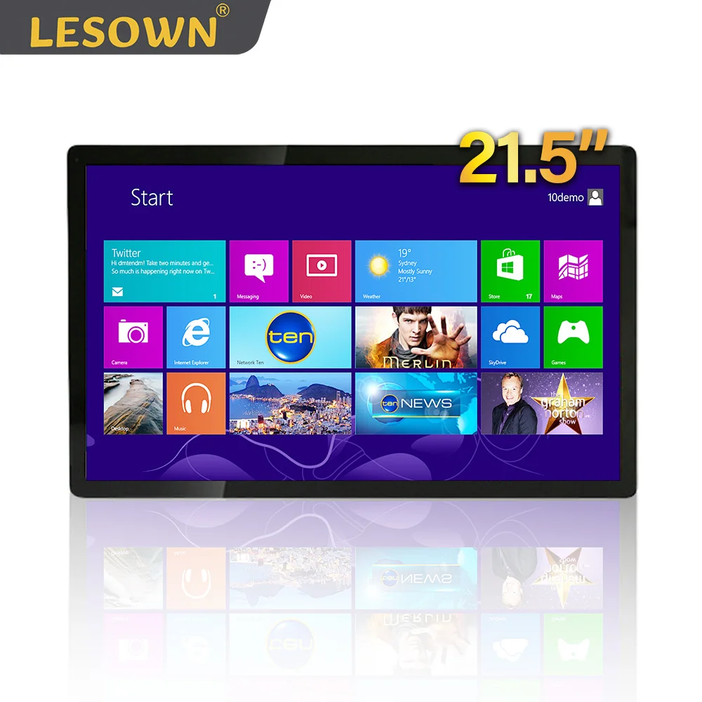 

LESOWN 21,5-дюймовый встроенный дисплей с открытой рамкой 1080p, 1920x1080 IPS, 16:9, 300 кд/м2, 60 Гц, крепление на панель сенсорного монитора для цифровых вывесок