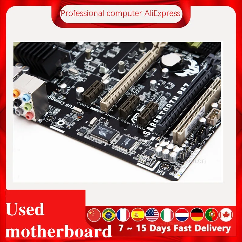 For ASUS SaberTooth P67 Computer Motherboard LGA 1155 DDR3 32GB For Intel P67 P8P67 Used Desktop Mainboard