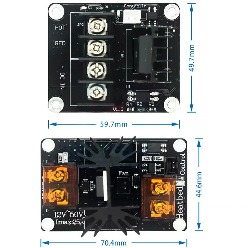 3D Printer Accessories High Power Thermal Bed Module MOS Tube Extension High Current 25A/30A Power Load Plate