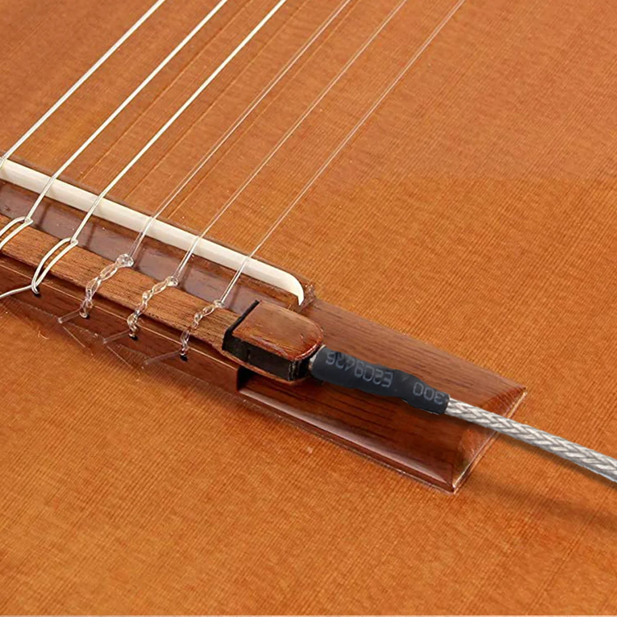 

1pc Folk Acoustic Pickup Stick High Sensitivity Piezo Transducer For Classical Guitar Black Silver Guitar Parts Accessories