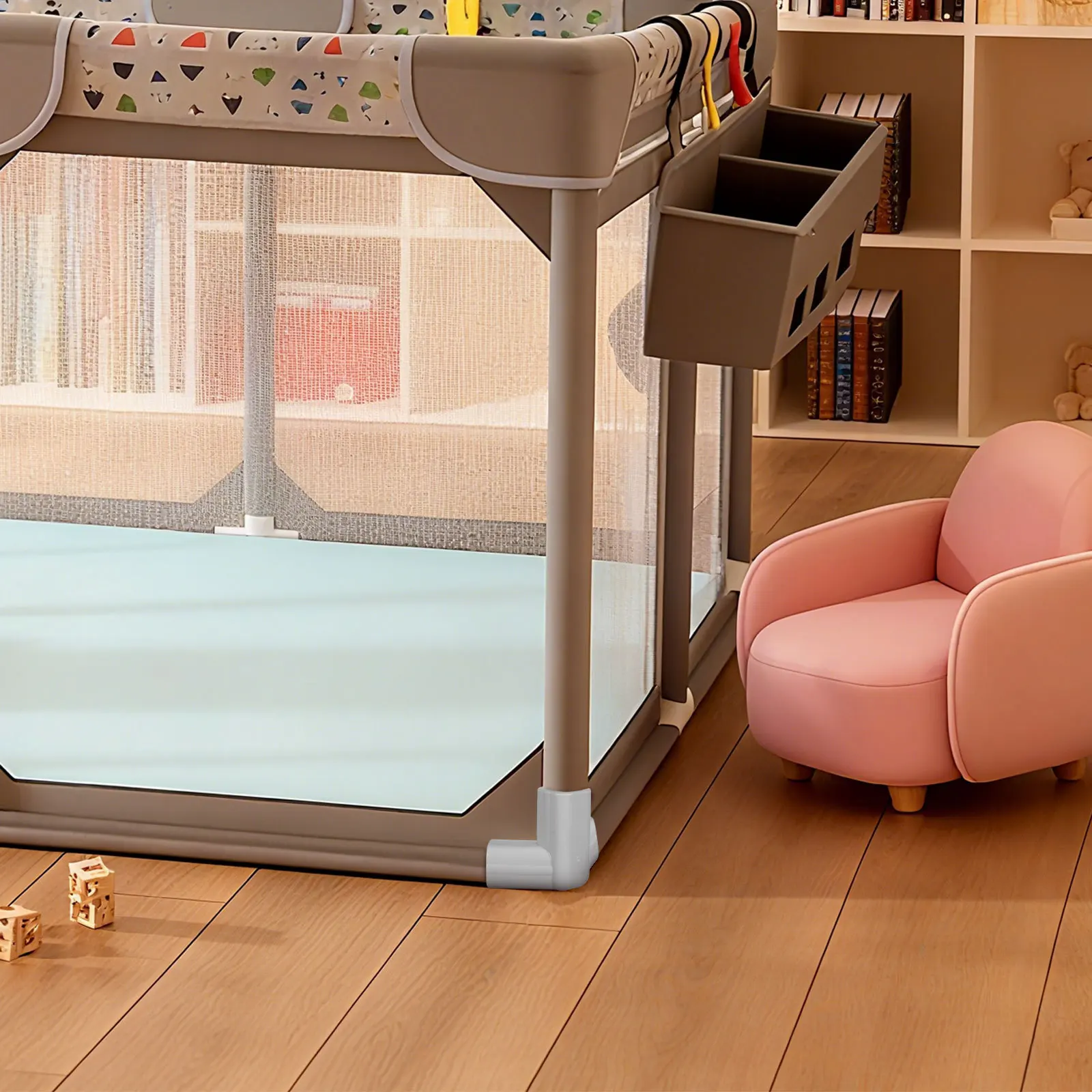 

4 шт., детский забор, стальная труба, Т-образные соединители из ПВХ, универсальные 3-ходовые для детской, гостиной, балкона, манеж