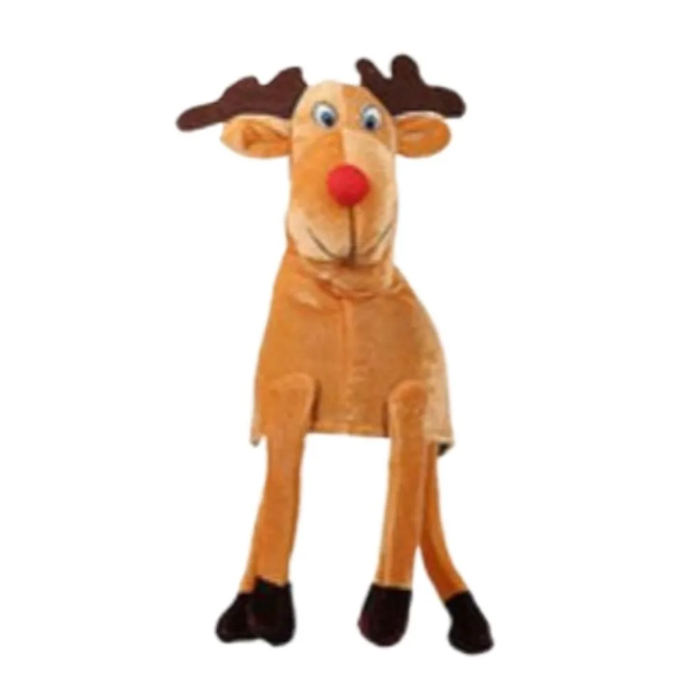 Ornements de chapeau de père Noël de dessin animé mignon, chapeau de cerf de Noël, mélodie de Noel, chapeau de wapiti en peluche, décoration de fête