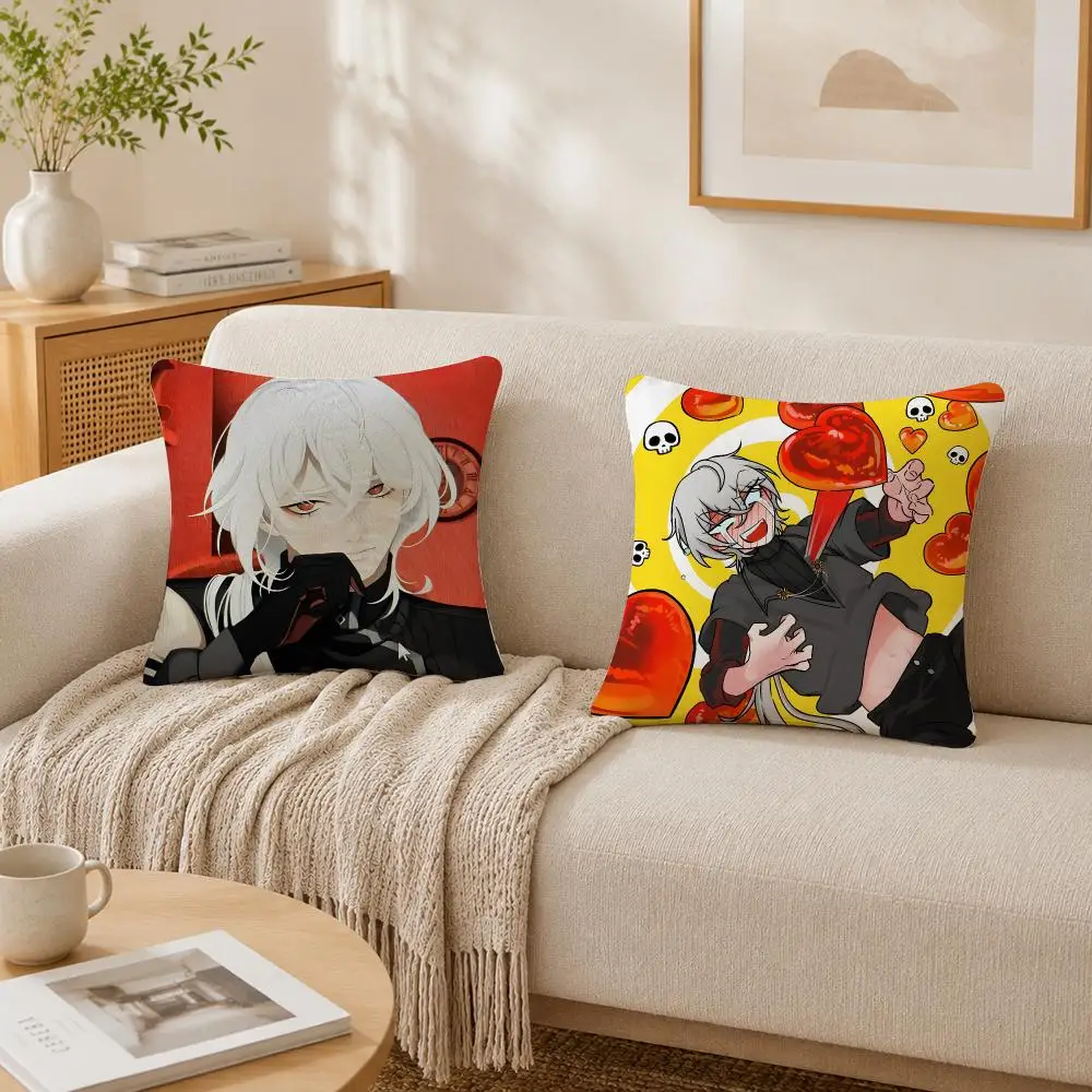 Game A D-Date With Death Cushion Cover Plush Decorative Pillow Case With Hidden Zipper Cutecore Room Decor For Home
