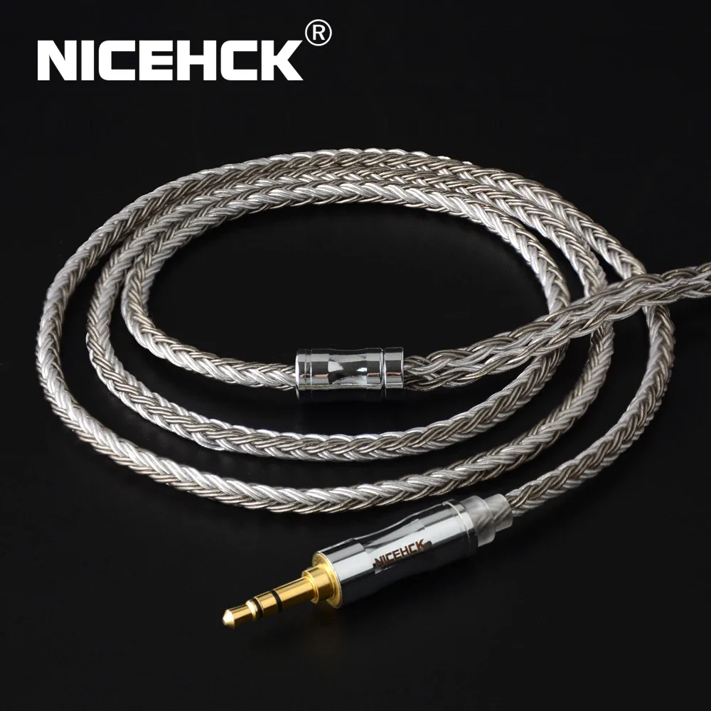 NiceHCK C16-4 16 Core Silver Plated Cable 3.5/2.5/4.4mm Plug MMCX/2Pin/NX7/QDC Connector For TRNV90 KZZSX TFZ QDC NX7/DB3 BL-03