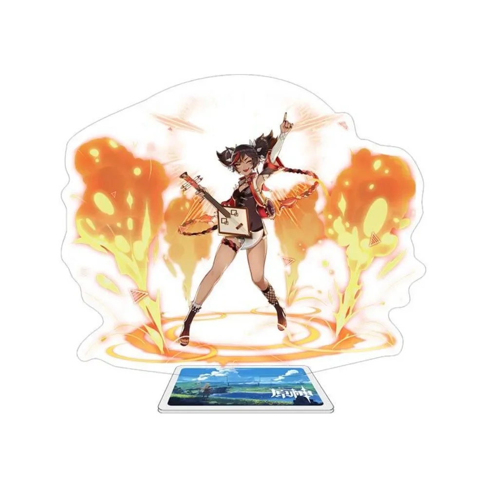 Anime Figure Genshin Impact Furina Arlecchino Xiao Yae Miko Yelan Acrylic Stand Model Plate Desk Decor Standing Sign Fans Gift