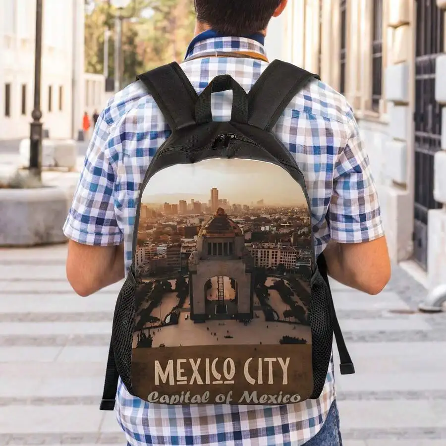 

Mexico City Printed Unisex Backpack For Travel Commuting Hiking Camping
