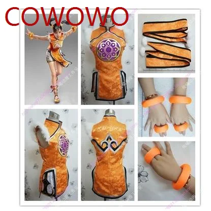 

COWOWO Tekken ling xiaoyu LiLi Cosplay Costume full set with Hair band wristband