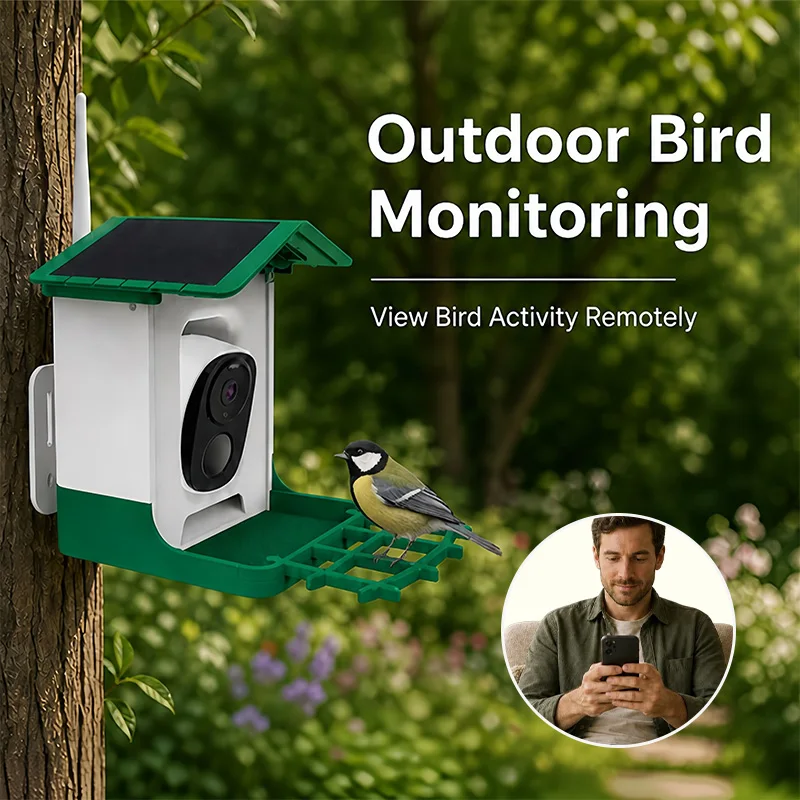 F3A Camera Solar Bird Feeder AI Bird Detection 3MP Full Color Night Vision Two Way Voice Intercom Outdoor Garden Bird Watching