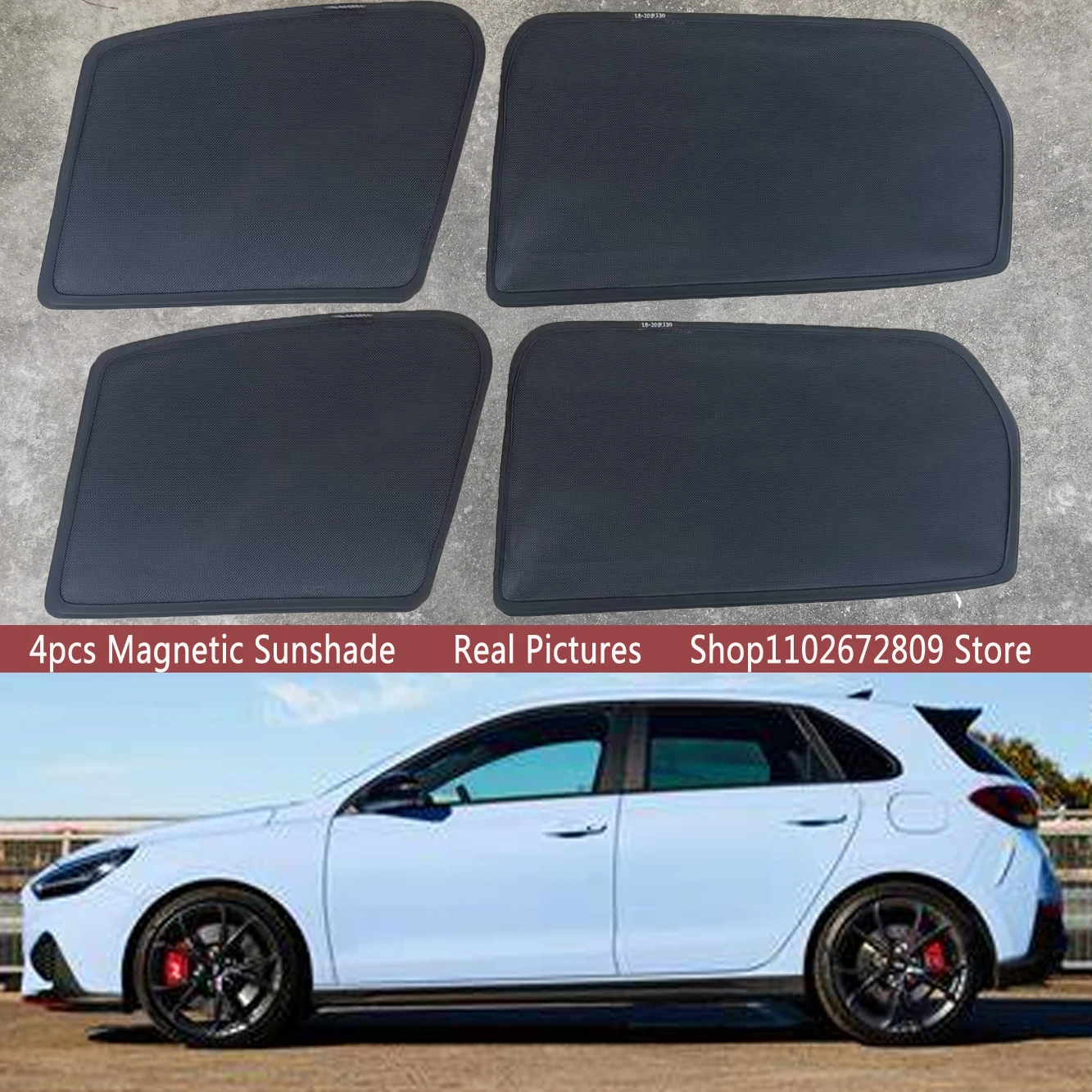 

Magnetic Car Sunshade Shield Front Windshield Frame Curtain Sun Shades For Hyundai I30 PD N NLine 2017 - 2023 Auto Accessories