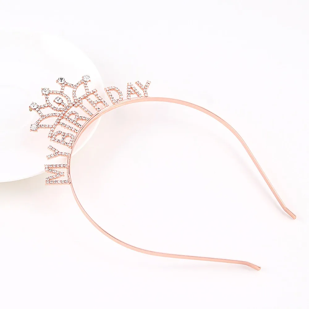 My Birthday Tiara Crown Headband for Women Girls Sweet 13th 16th 18th 21st Birthday Party Decoration Supplies Favor Gifts