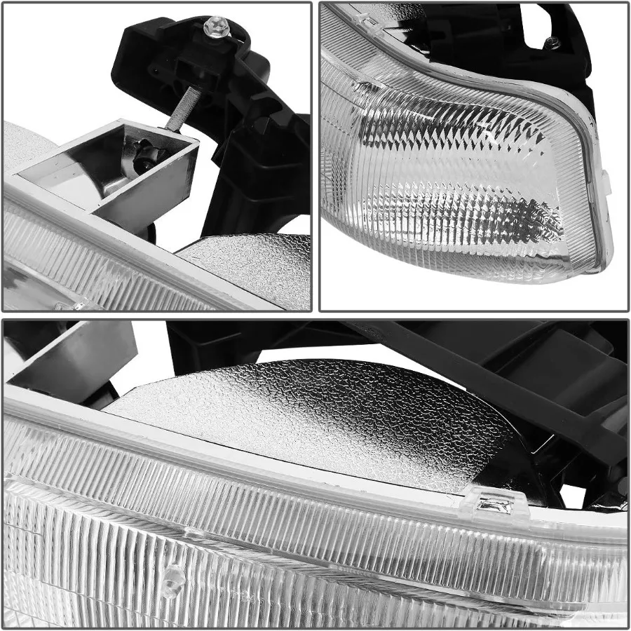 المصابيح الأمامية الكهرمانية السوداء لـ 9902 Silverado 0006 Suburban Tahoe مع أضواء المصد السفلي تناسب شواية OE الرؤية المحسنة والمو