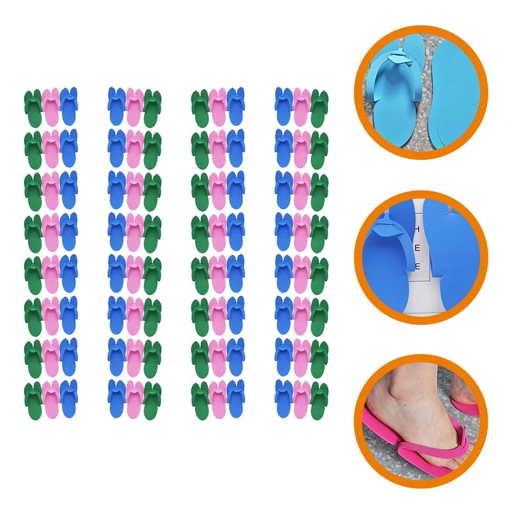 48 Pairs Salon Slippers Flips Flops Design Household Footwear Beach Pedicure Floor Thin Section Flip-flops Guest Eva Assembled