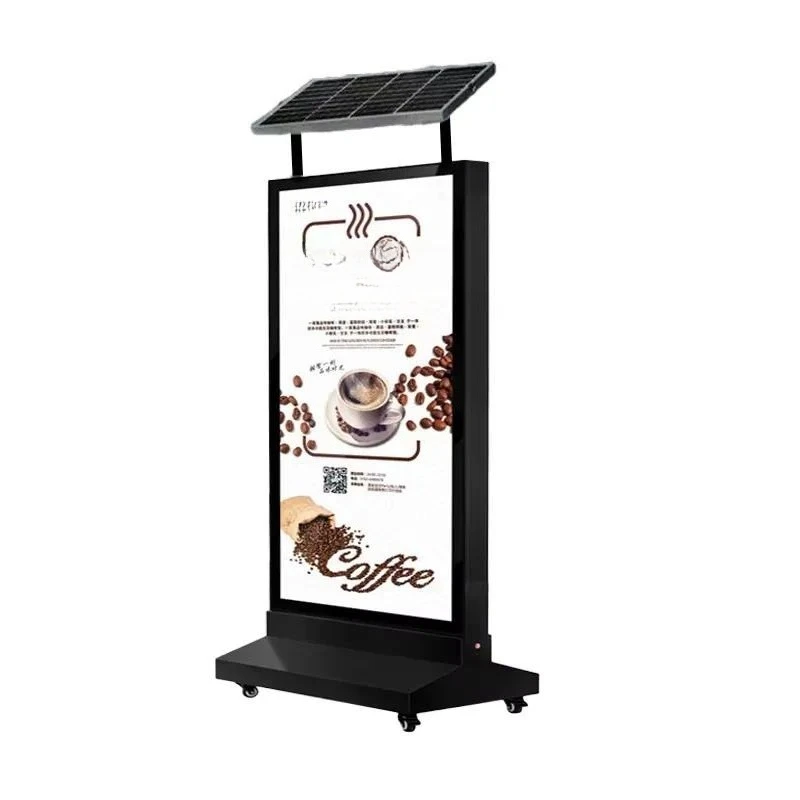 Outdoor Solar Light Box Floor-standing Double-sided Display Billboard for Outdoor Advertising Light