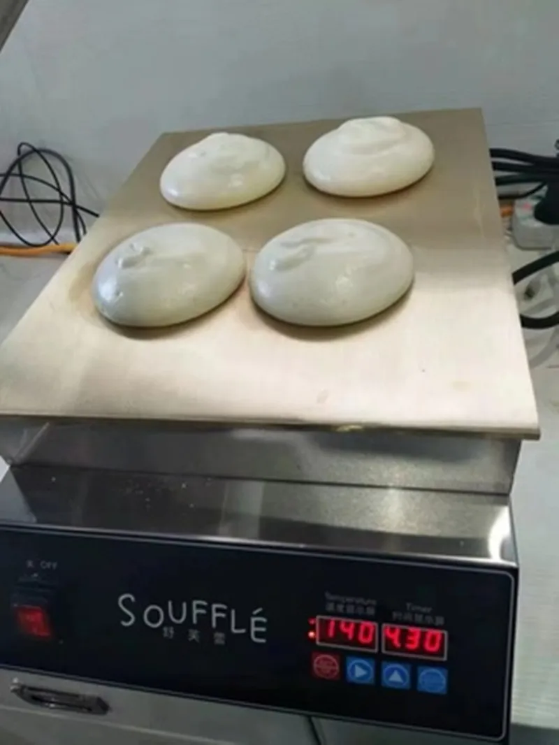 Mini máquina para hacer tortitas de un solo plato, equipo comercial para repostería, máquina de suflé esponjoso, aparato de cocina