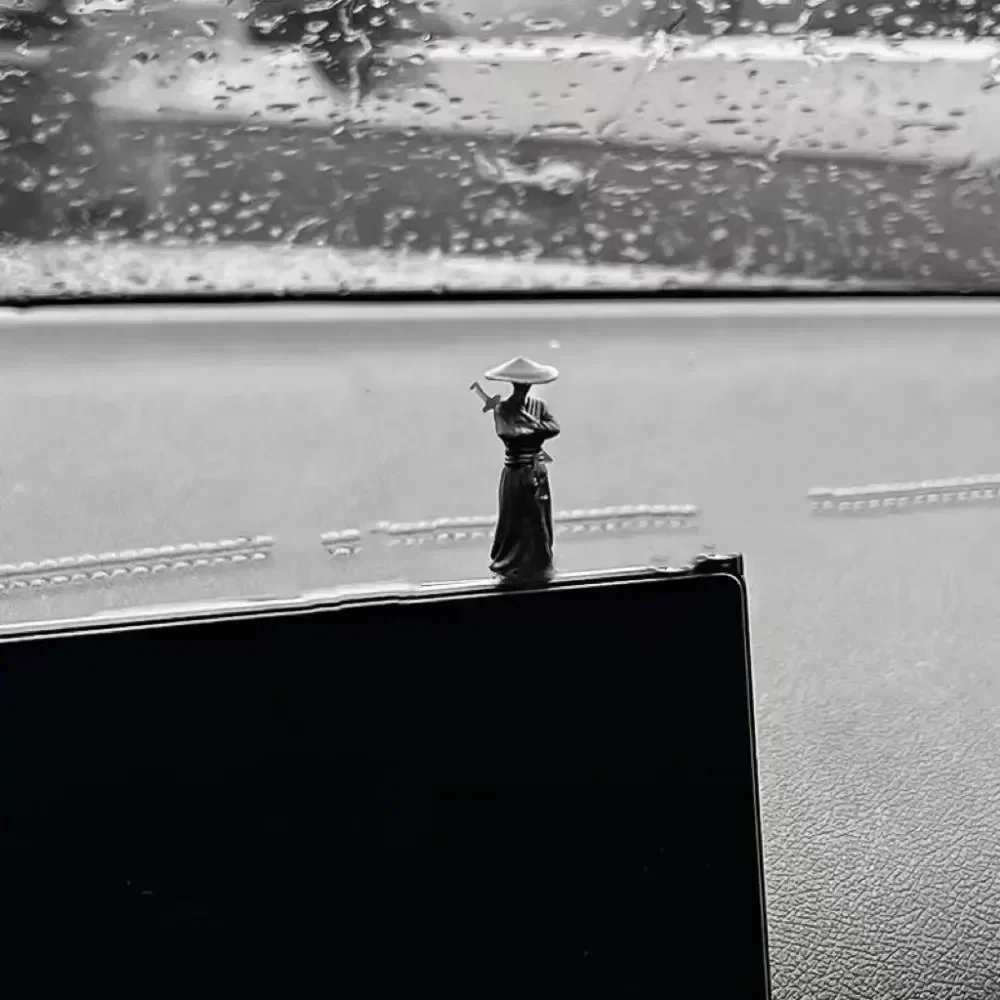 G9X6Pcs/set Mini Chinese Swordsman Figure Exquisite Ancient Car Statue Ornament Cartoon Swordsman Miniatures Interior Decor image 4