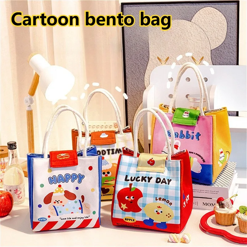 Cute cartoon dog bento bag, reusable insulated tote bag,portable insulated food storage tote bag,suitable for multiple scenarios