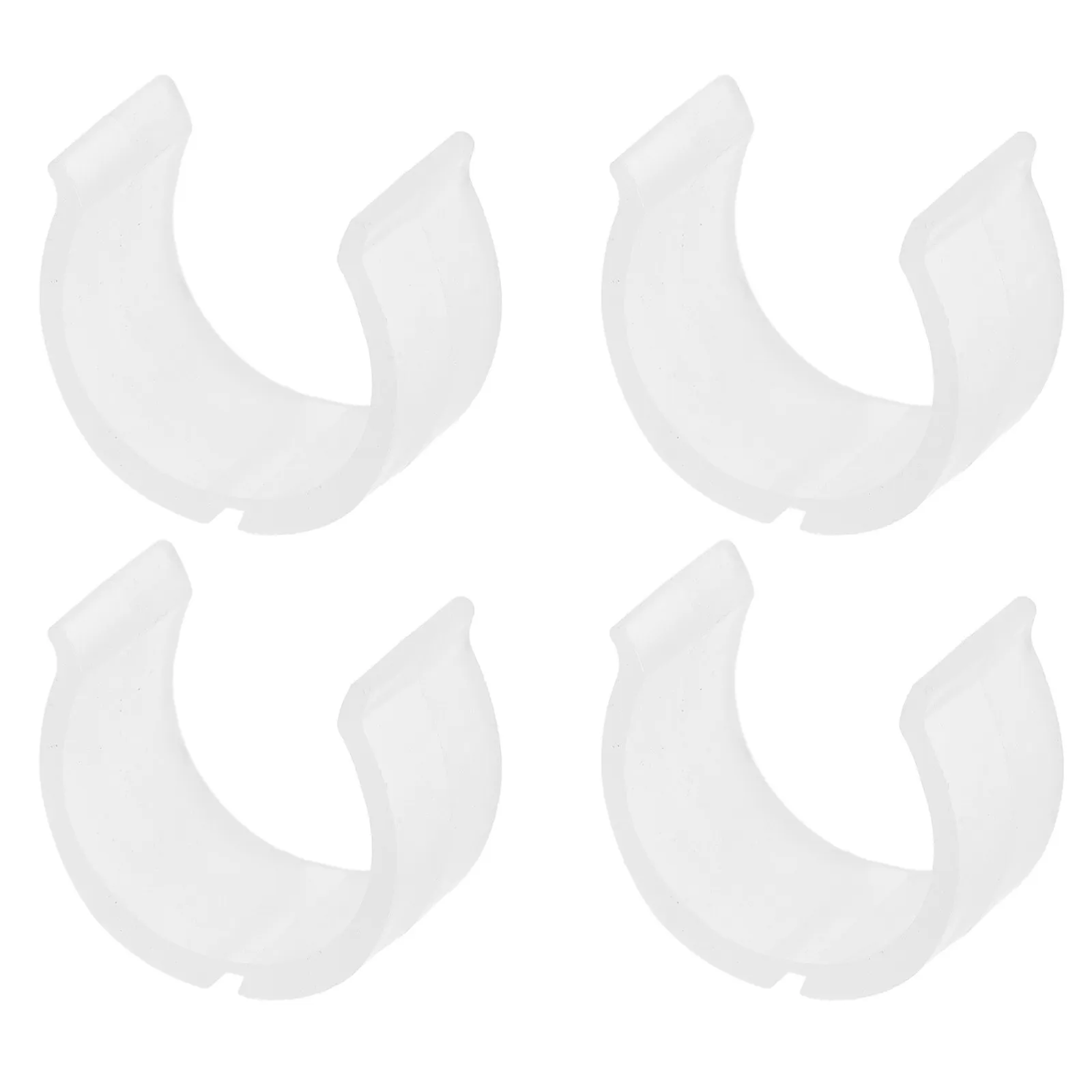 4pcs Plastic U-Shaped Curtain Rod Holders – Heavy-Duty Wall/Ceiling Mount Brackets for Secure Curtain Installation