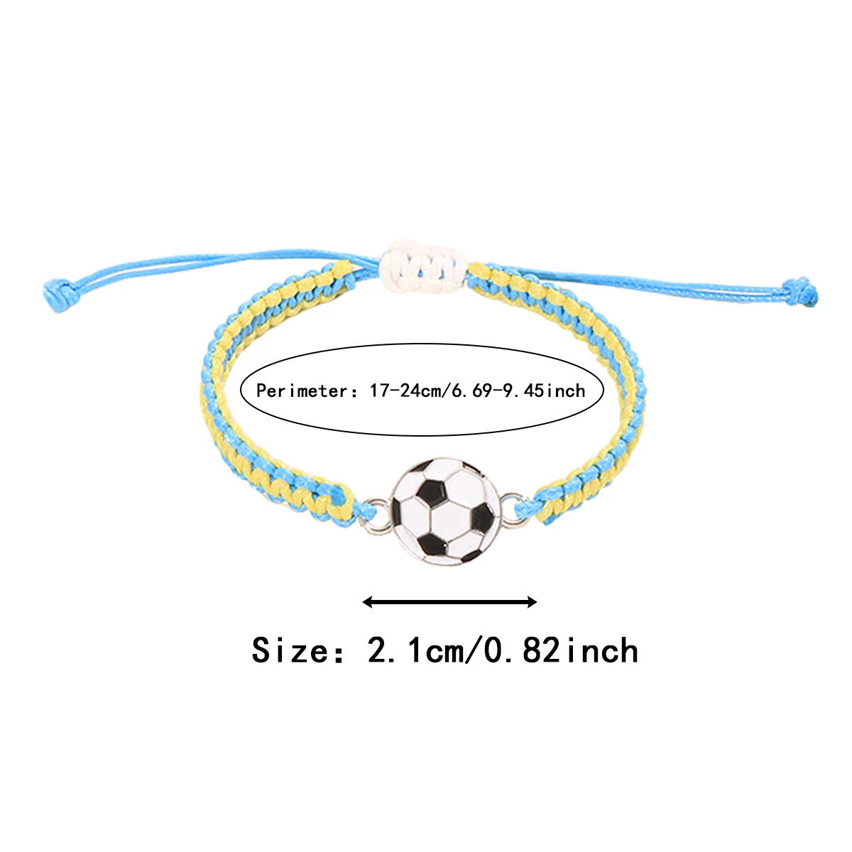 Soccer Woven Bracelet, Unique Creative Design, Sporty Style Couple Bracelets