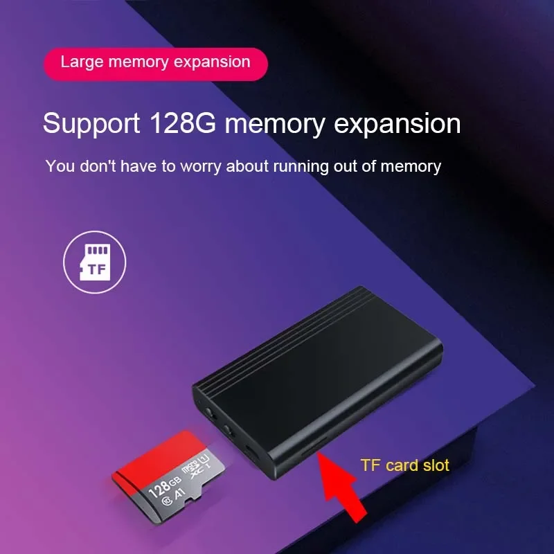 500 ساعة مسجل الصوت المنشط الإملاء الصوت الصوت المنشط الرقمي المهنية مايكرو فلاش محرك تسجيل الصوت السري