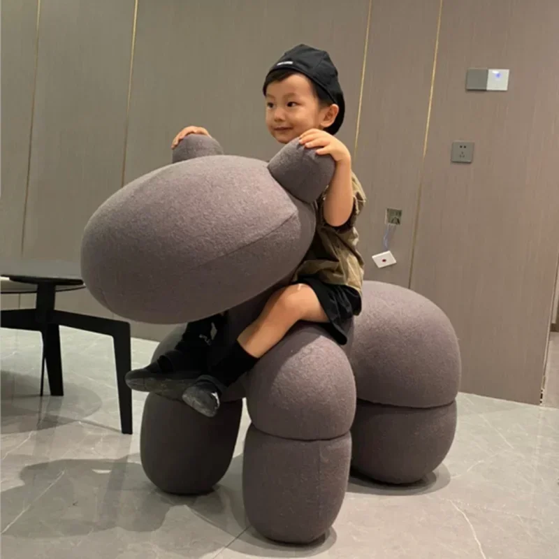 

Nordic Stool Pony Chair Painting Creative Adult Children Fiberglass Cartoon Animal