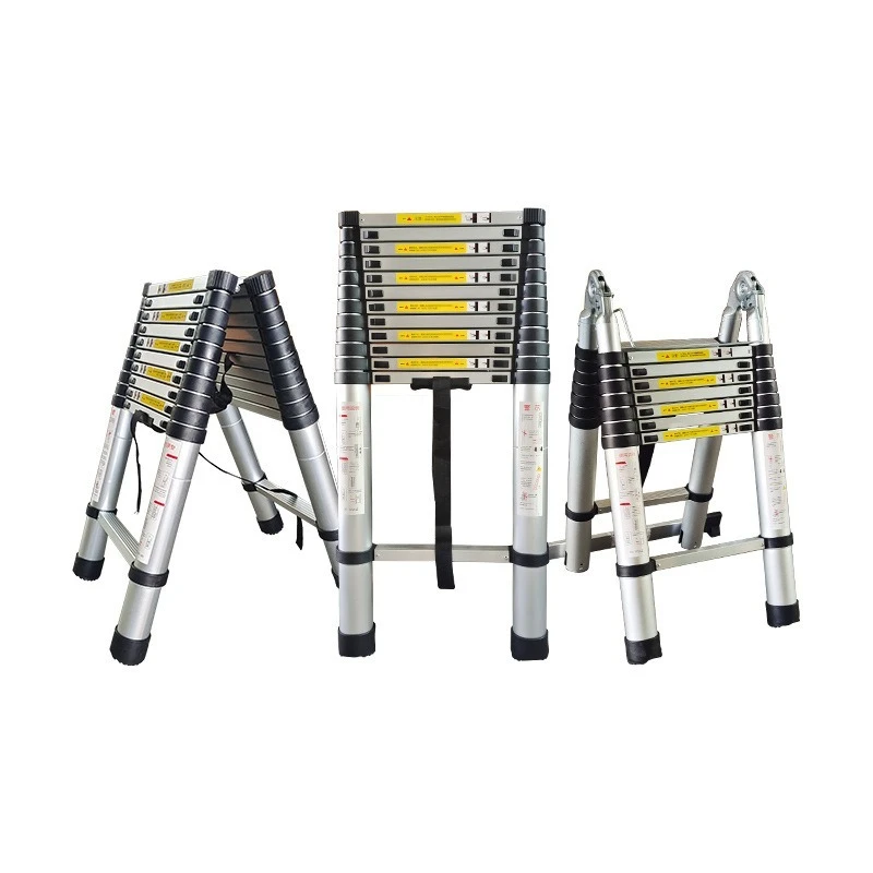 

Multi-Purpose Telescopic Aluminium Ladder Extendable Folding Ladder Non-Slip Steps 150 kg Load Capacity