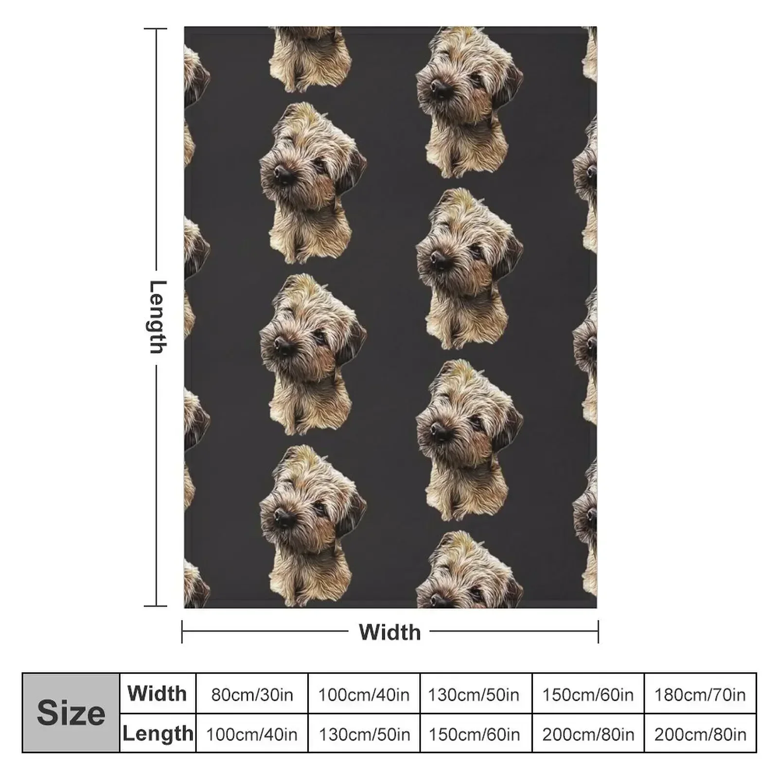 Border Terrier Cute Puppy Dog Throw Blanket couch cozy soft plush fuzzy picnic outdoor blanket