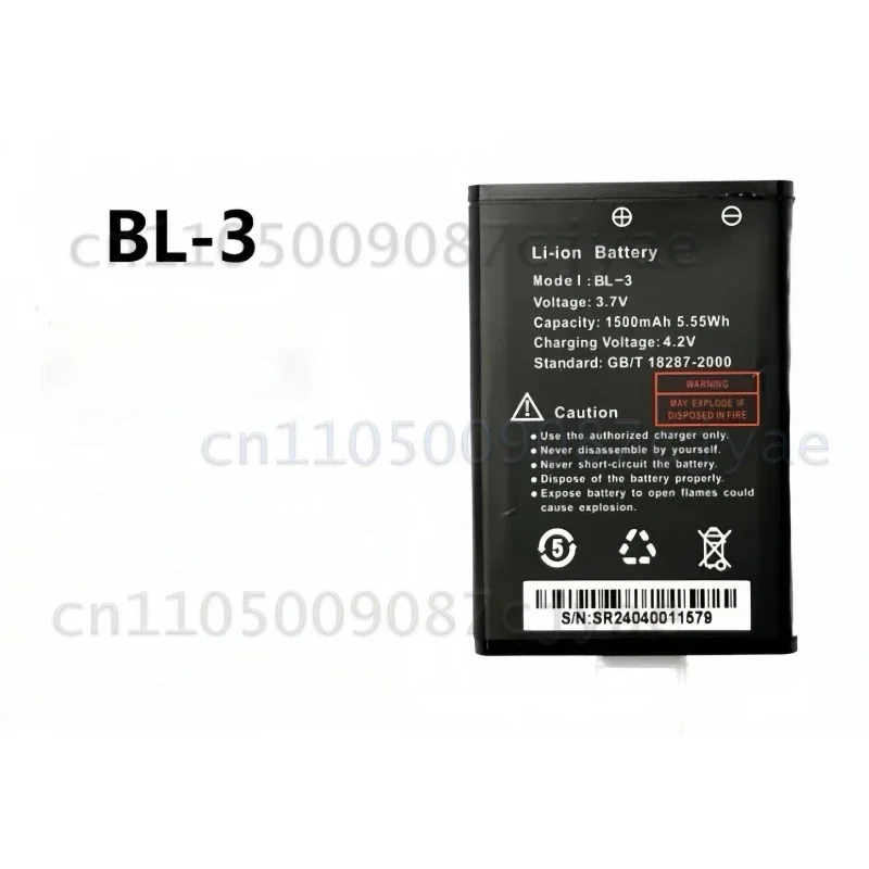 Long Lasting BL-3 Walkie Talkie Lithium Battery for Baofeng UV-3R R5 U3 C50 BF-T7 Compact Replacement Pack