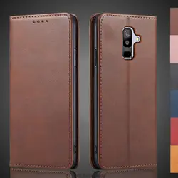 Magnetic attraction Leather Case for Samsung Galaxy A6+ 2018/ A6 plus 2018 6.0