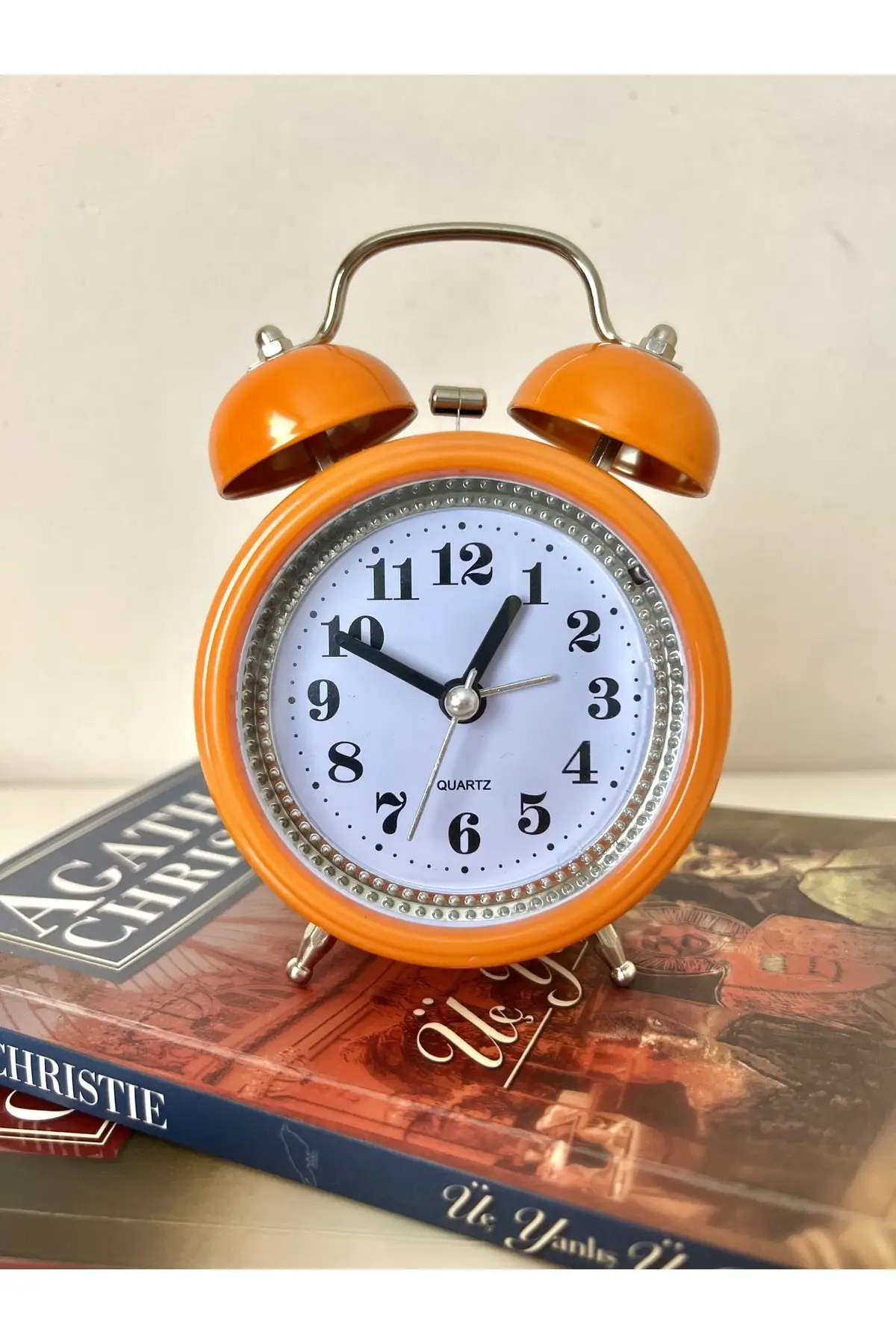 Illuminated Orange Alarm Desk Clock Diameter Antique Desk Clock Analog Quality English Made Silent And European Model