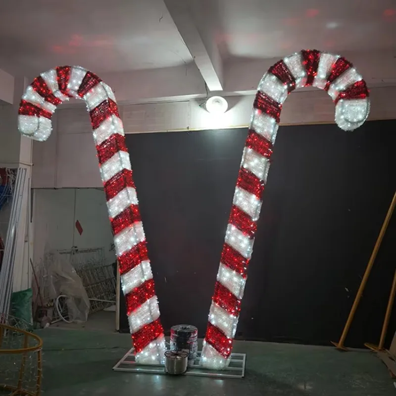 Outdoor Wedding Mall Ambience Cartoon Animals Christmas Decoration Giant Light Emitting Diode Sculpture Vaulted