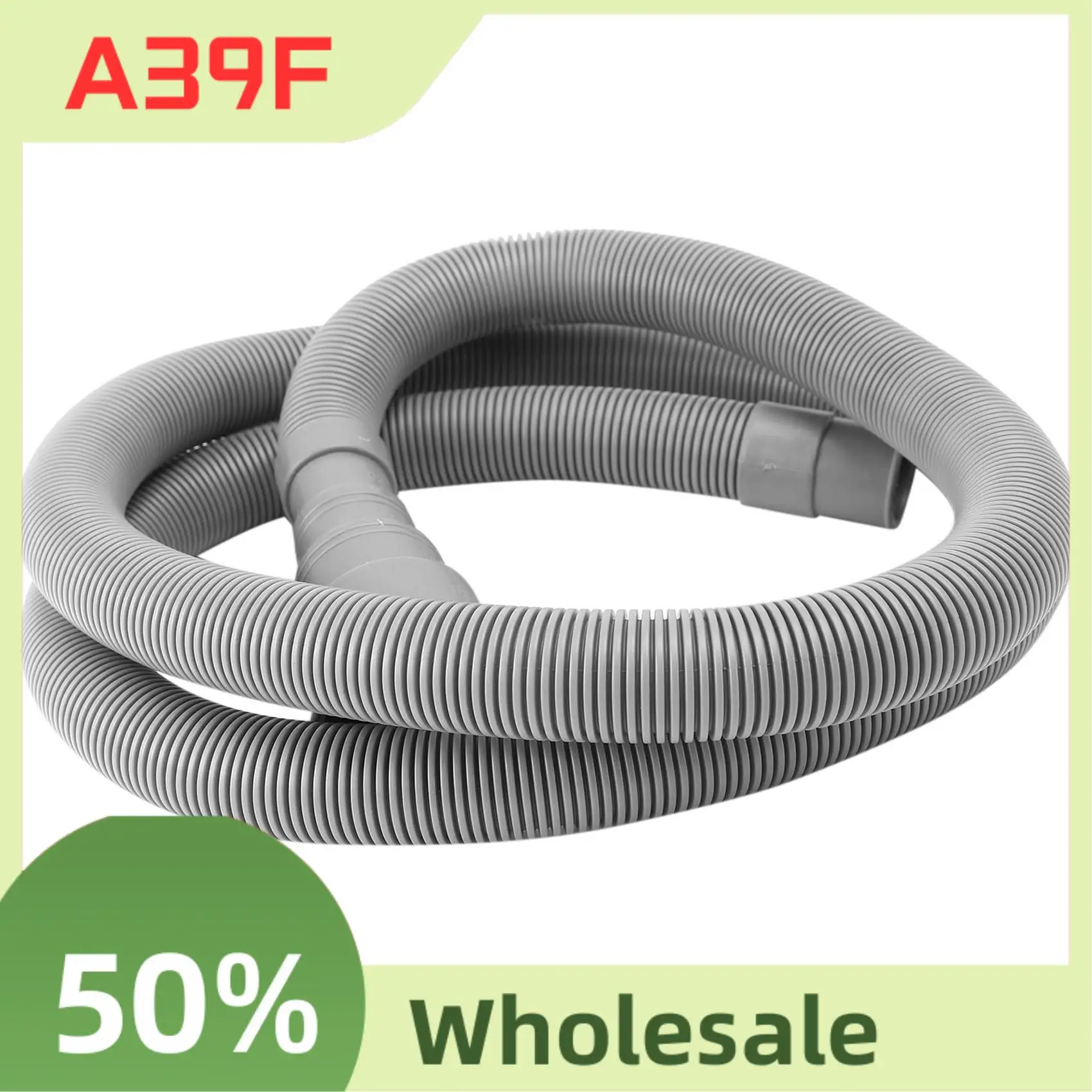 A39F Tubo di lavaggio prolunga per tubo di scarico per lavastoviglie, 1,5 m, 5 piedi, 59 pollici, con set di staffe