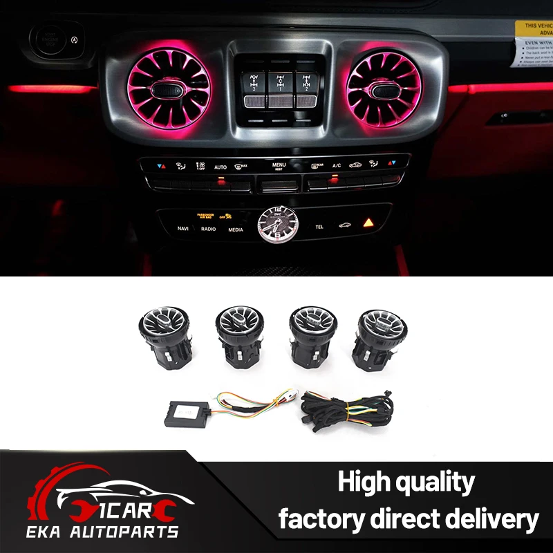 

For Benz G-Class W463a G63 G500 8/64 Colour Led Air Ven Air Vent With Ambilent Lights Turbine Shape Outlet Nozzle Ambient Light