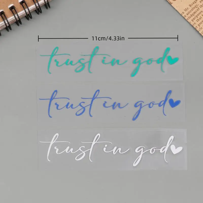Stiker Kaca Spion Mobil Trust In God Heart Dekorasi Bumper Kendaraan Otomatis Gereja Kristen Ayat Alkitab Iman