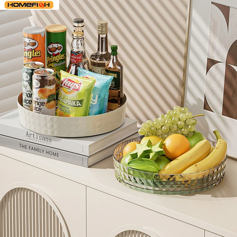 Organizador de Armário de Cozinha Giratório 360 Graus Homefish, Suporte Multifuncional para Temperos, Molho de Soja e Vinagre, Bandeja de Mesa