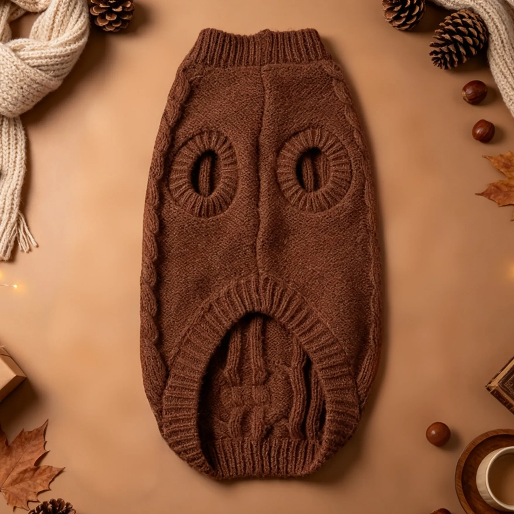 Hundepullover, gestrickte Weste für Haustiere, geflochtene Hundekleidung im Stil von „Fried Dough Twists“, warmer Mantel für Haustiere für Herbst und Winter, Kleidung für kleine Hunde. – Detail 26