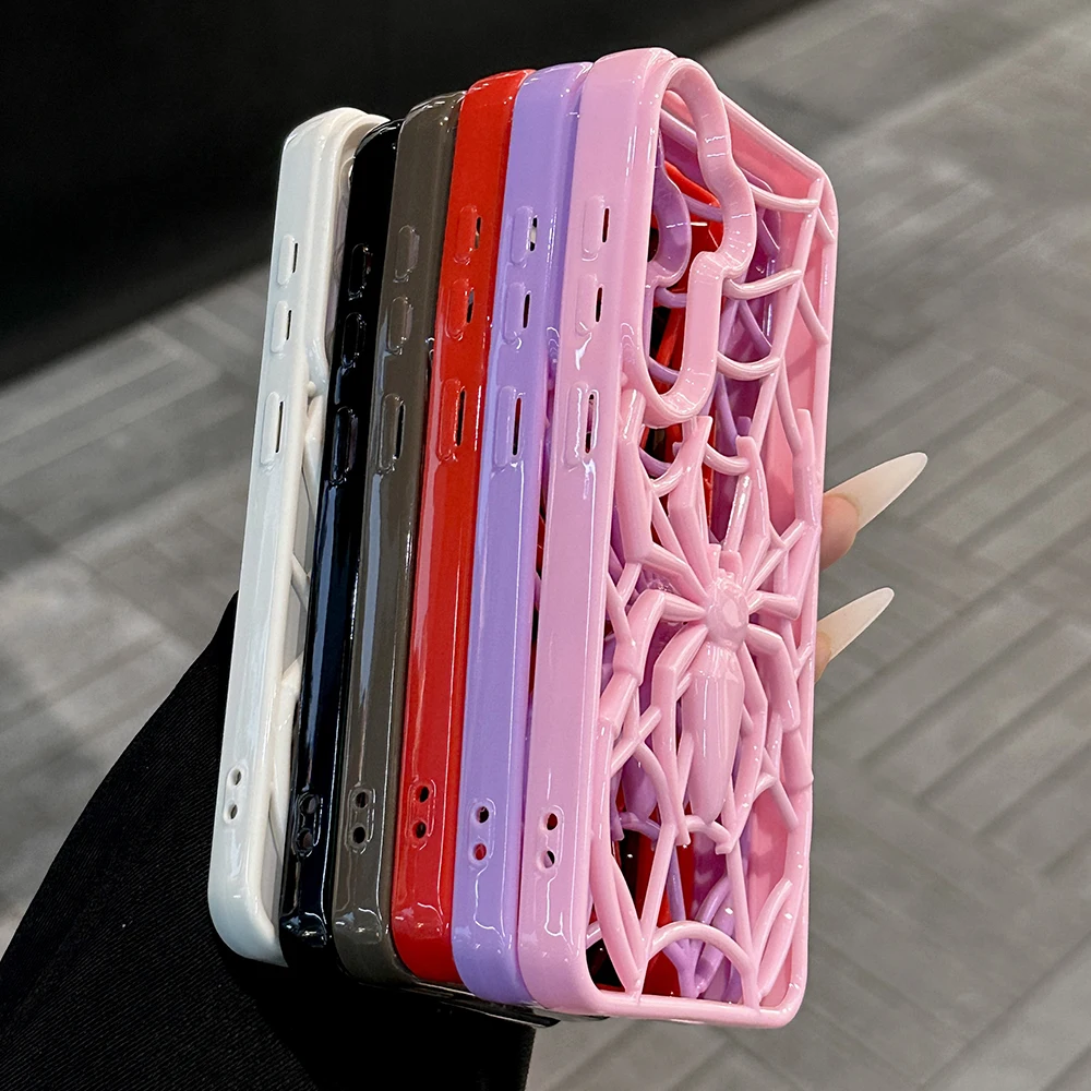 Coole 3D Spider Hollow Dissipate Heat Handyhülle für Samsung Galaxy A16 A13 A26 A36 A56 A54 A55 A06 A04 Weiche Silikonhülle – Detail 14