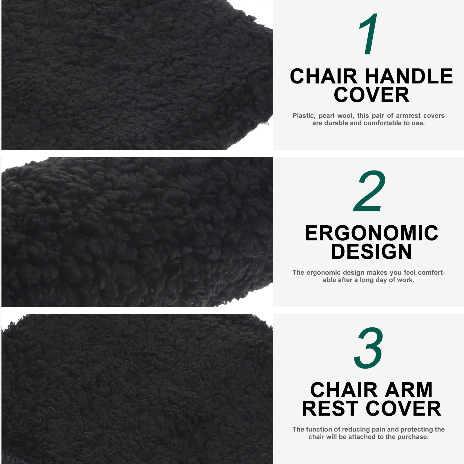 

1Pair Chair Armrest Cover Elastic Sleeve Protector for Office Gaming Home Chairs Warm Support Decor Chair Handle Covers